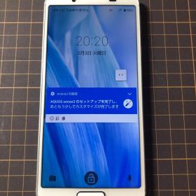 極美品 アクオス sense3 SH-02M sim解除コード付き