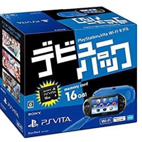 【中古-非常に良い】PlayStation Vita デビューパック Wi-Fiモデル ブルー/ブラック