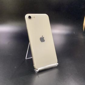 【全額返金保証】【最速発送】 iPhone SE（第3世代） 64GB スターライト au SIMフリー 白ロム 美品 動作確認済 90%