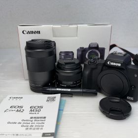 極美品☆キャノン Canon☆EOS kiss M2 ミラーレス一眼 カメラ レンズ ブラック