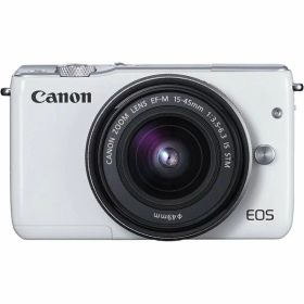 【中古】キヤノン Canon EOS M10 レンズキット ホワイト EOSM10WH-1545ISSTMLK
