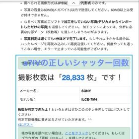 SONY ILCE-7M4 28,833枚撮影