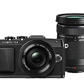 【中古】（非常に良い）OLYMPUS PEN E-PL7 EZダブルズームキット ブラック ミラーレス一眼 E-PL7 EZ DZKIT BLK