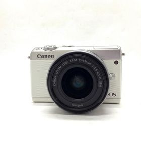 【全額返金保証】【最速発送】Canon デジタル一眼 EOS M100 EF-M15-45 IS STM レンズキット [ホワイト] 美品 動作確認済