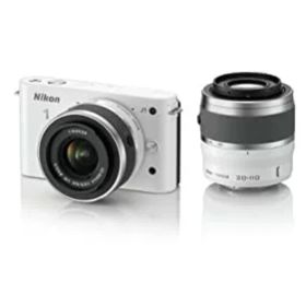 【中古】Nikon ミラーレス一眼カメラ Nikon 1 (ニコンワン) J1 (ジェイワン) ダブルズームキット ホワイトN1 J1WZ WH