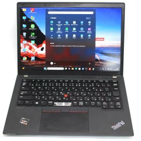 中古 フルHD対応WUXGA 13.3インチ Lenovo ThinkPad X13 Gen2 Windows11 高性能 AMD Ryzen 5-5650u 8GB 爆速NVMe式256GB-SSD カメラ 無線Wi-Fi6 Office付き Win11【中古ノートパソコン 中古パソコン 中古PC】送料無料 あす楽対応 即日発送（Windows10も対応可能 Win10）