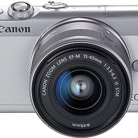 【中古】Canon ミラーレス一眼カメラ EOS M100 EF-M15-45 IS STM レンズキット(ホワイト) EOSM100WH1545ISSTMLK