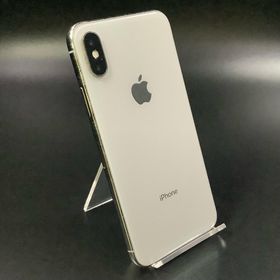 アップル(Apple)の【全額返金保証】【最速発送】Apple iPhone iPhone X 256GB シルバー au 美品 動作確認済(スマートフォン本体)