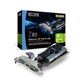 【中古】 ELSA GeForce GT710搭載 グラフィックスボード ( DDR3 2GB / ロープロ対応 / 静音 / マルチモニター出力対応 ) GD710-2GERL