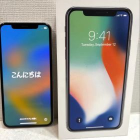 iPhoneX 64GB バッテリー100% SIMフリー 箱つき