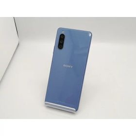 【中古】SONY au 【SIMロック解除済み】 Xperia 10 III ブルー 6GB 128GB SOG04【広島本通】保証期間1ヶ月【ランクC】