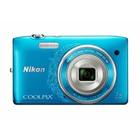 【中古】Nikon デジタルカメラ COOLPIX S3500 光学7倍ズーム 有効画素数 2005万画素 オリエンタルブルー S3500DBL(コンパクトデジタルカメラ)