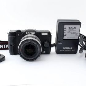 PENTAX デジタルミラーレス一眼 Q10 ズームレンズキット 標準ズーム 02 STANDARD ZOOM 黒 Q10 LENS KIT BLACK 前 キャップ 充電器 バッテリー ストラップ 付き #C0250