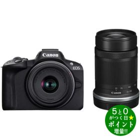 ◆最大3000円CP＋P3倍！！2/5◆キヤノン カメラ ミラーレス一眼カメラ EOS R50 ダブルズームキット ブラック Canon【転送不可】