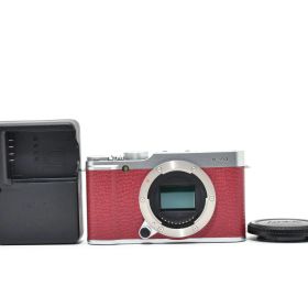 ★美品★ 富士フィルム FUJIFILM X-A1 レッド ボディ ミラーレス一眼カメラ OB3493 #598