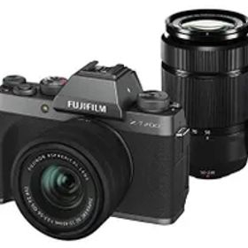 【中古】富士フイルム(FUJIFILM) ミラーレス一眼カメラ X-T200ダブルズームレンズキット ダークシルバー X-T200WZLK-DS