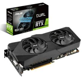 【中古】 ASUS デュアル NVIDIA GeForce RTX 2070 EVO V2 OC エディション ゲームグラフィックスカード (PCIe 3.0、8GB GDDR6メモリ、HDMI、DisplayPort、DVI-D、Axial-techファン、0dBテクノロジー、DirectCU II、Auto-Extreme)(DUAL-RTX2070