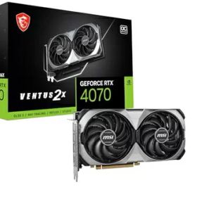 【中古】 MSI GeForce RTX 4070 VENTUS 2X E 12G OC 2ファン コンパクトサイズ グラフィックスカード VD8664