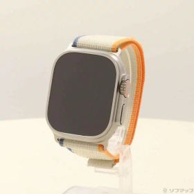 【中古】Apple(アップル) Apple Watch Ultra 2 GPS + Cellular 49mm チタニウムケース オレンジ／ベージュトレイルループ 【377-ud】