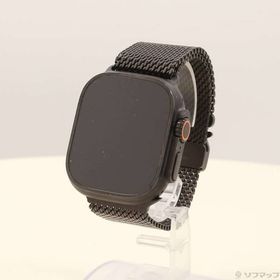 【中古】Apple(アップル) Apple Watch Ultra 2 GPS + Cellular 49mm ブラックチタニウムケース ブラックチタニウムミラネーゼループ 【348-ud】
