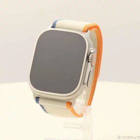 【中古】Apple(アップル) Apple Watch Ultra 2 GPS + Cellular 49mm チタニウムケース オレンジ／ベージュトレイルループ 【349-ud】