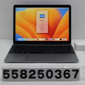 Apple MacBook Retina 12in 2017 A1534 スペースグレイ Core m3 7Y32 1.2GHz/8GB/256GB/12W/WQXGA(2304x1440) キーキズあり【中古】【20251226】