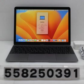 Apple MacBook Retina 12in 2017 A1534 スペースグレイ Core m3 7Y32 1.2GHz/8GB/256GB(SSD)/12W/WQXGA(2304x1440)【中古】【20260107】