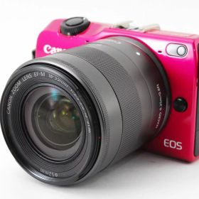 【中古】キヤノン Canon EOS M2 レッド レンズキット 美品 スマホへ転送 自分撮りミラーレス バリアングル液晶