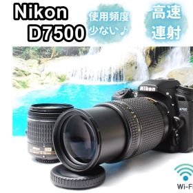 Nikon D7500 Wレンズ 300mm望遠レンズ付き Wi-Fi転送可能
