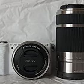 【中古】(非常に良い)SONY ミラーレス一眼 α5000 ダブルズームレンズキット ホワイト ILCE-5000Y-W