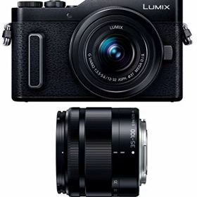 【中古】パナソニック ミラーレス一眼カメラ ルミックス GF10 ダブルレンズキット 標準ズームレンズ/望遠ズームレンズ付属 ブラック DC-GF10WA-K