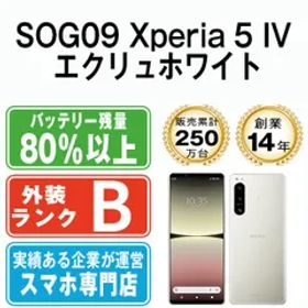 【中古】 SOG09 Xperia 5 IV エクリュホワイト SIMフリー 本体 au スマホ ソニー エクスぺリア【送料無料】 sog09wh7mtm
