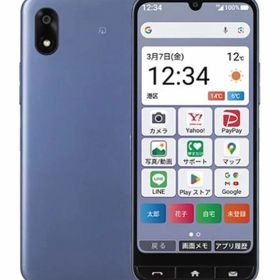 【中古】【安心保証】 かんたんスマホ4 A402ZT[128GB] Y!mobile ネイビー