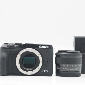 キャノン Canon EOS M6 Mark II 4K 15-45mm Lens Digital Camera Black [新品同様] #Z5782A