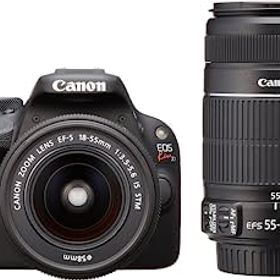 【中古-非常に良い】Canon デジタル一眼レフカメラ EOS Kiss X7 ダブルズームキット EF-S18-55mm/EF-S55-250mm付属 KISSX7-WKIT