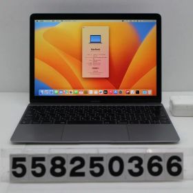 Apple MacBook Retina 12in 2017 A1534 スペースグレイ A1534 Core m3 7Y32 1.2GHz/8GB/256GB(SSD)/12W/WQXGA(2304x1440)【中古】【20251226】