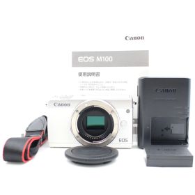 ■新品同様■ CANON EOS M100 ボディ ホワイト ミラーレス一眼カメラ キヤノン