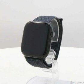 【中古】Apple(アップル) 〔展示品〕 Apple Watch Series 10 GPS 46mm ジェットブラックアルミニウムケース インクスポーツループ 【377-ud】