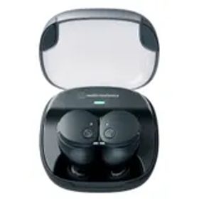 audio-technica ATH-CKS50TW2 BK 完全ワイヤレスイヤホン bluetooth マグネティックスイッチ機能 最大約65時間再生 IP55 防水防塵 マルチポイント対応 置き忘れアラート ヒアスルー 低遅延モード [ブラック] [小型]