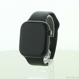 〔中古〕Apple(アップル) Apple Watch Series 10 GPS 46mm ジェットブラックアルミニウムケース ブラックスポーツバンド〔368-ud〕