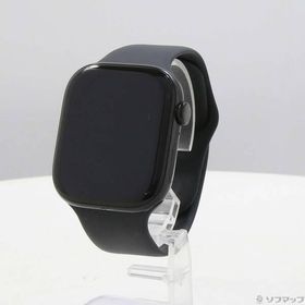 〔中古〕Apple(アップル) Apple Watch Series 10 GPS 46mm ジェットブラックアルミニウムケース ブラックスポーツバンド〔297-ud〕