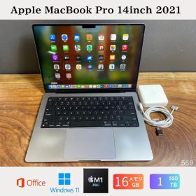 ［美品］Apple MacBook Pro 14inch 2021/Apple M1 Pro/メモリ16GB/SSD1TB/Windows11/Office 2024/