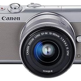 【中古】(非常に良い)Canon ミラーレス一眼カメラ EOS M100 EF-M15-45 IS STM レンズキット(グレー) EOSM100GY1545ISSTMLK