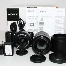 【中古】SONY α5000 ダブルズームレンズキット(ブラック／デジタル一眼)
