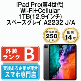 アップル(Apple)のiPad Pro 第4世代 Wi-Fi+Cellular 1TB 12.9インチ スペースグレイ A2232 2020年 SIMフリー 本体 タブレット アイパッド アップル apple 【送料無料】 ipdp4mtm9(タブレット)