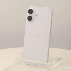 〔中古〕Apple(アップル) iPhone16 256GB ホワイト MYDX3J／A SIMフリー 〔ネットワーク利用制限▲〕〔377-ud〕