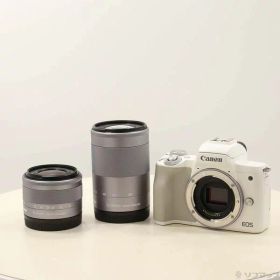 【中古】Canon(キヤノン) 期間特価対象品 EOS Kiss M2 ダブルズームキット ホワイト 【196-ud】