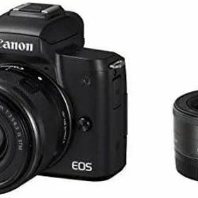 【中古】【アウトレット品】Canon ミラーレス一眼カメラ EOS Kiss M ダブルレンズキット ブラック EOSKISSMBK-WLK