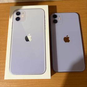 iPhone 11 パープル 256GB SIMフリー【液晶に線あり・外装美品】