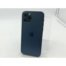 【中古】Apple SoftBank 【SIMロック解除済み】 iPhone 12 Pro 256GB パシフィックブルー MGMD3J/A【千葉】保証期間1ヶ月【ランクC】